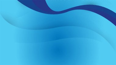 Dinamik ve soyut mavi arkaplan posteri. teknoloji ağı Vektör illüstrasyonu.