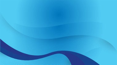 Dinamik ve soyut mavi arkaplan posteri. teknoloji ağı Vektör illüstrasyonu.