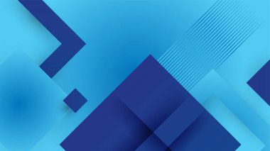 Dinamik ve soyut mavi arkaplan posteri. teknoloji ağı Vektör illüstrasyonu.