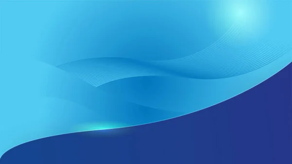 Affiche Fond Bleu Abstrait Avec Dynamique Réseau Technologique Illustration Vectorielle — Image vectorielle