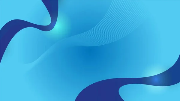 Abstraktes Blaues Hintergrundposter Mit Dynamik Technologie Netzwerk Vektor Illustration — Stockvektor