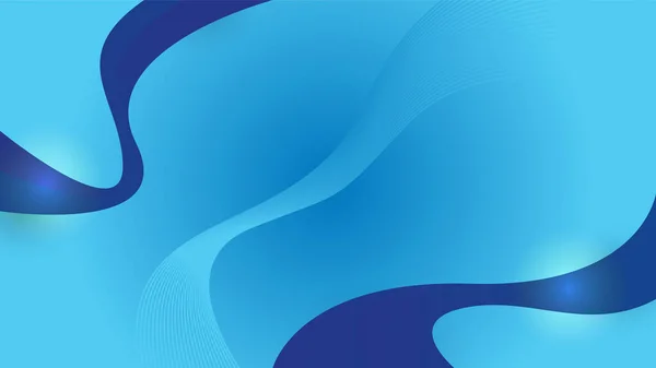 Cartaz Fundo Azul Abstrato Com Dinâmica Rede Tecnologia Ilustração Vetorial — Vetor de Stock