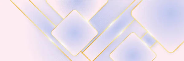 Abstrakte Banner Hintergrund Luxus Gold Mit Modernen Blauen Und Rosa — Stockvektor