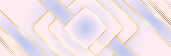 Абстрактный Фон Баннера Роскошное Золото Современным Синим Розовым Градиентным Цветом — стоковый вектор