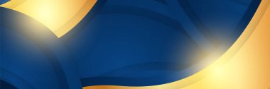 Minimum geometrik mavi ve altın renkli ışık teknolojisi arkaplan soyut tasarımı. Vektör illüstrasyonu soyut grafik tasarım sancak modeli sunum arkaplan şablonu.