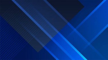 Tasarım broşürü, web sitesi ve broşür için soyut mavi renkli vektör teknolojisi arka planı. Poster, sertifika, sunum, iniş sayfası için Geometrik mavi renkli duvar kağıdı