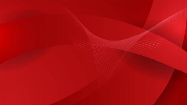 Kırmızı gradyan üzerinde soyut eğri dalgalı çizgiler desen teknolojisi