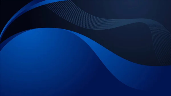 Moderne Blaue Abstrakte Hintergrund Das Aussehen Von Edelstahl Kreisförmige Linien — Stockvektor