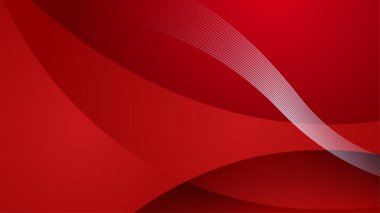 Soyut kırmızı parlak parıltılı Bokeh dalga çizgileri. Altıgen Noel vektör arkaplanı.