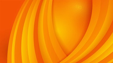 Dinamik turuncu arkaplan gradyanı, soyut yaratıcı çizim dijital arkaplan, çizgi ve daire şeklinde modern iniş sayfası konsepti vektörü.