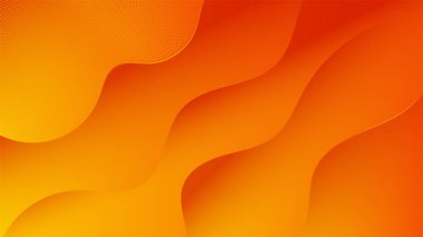 Özet sarı ve turuncu sıcak ton arkaplanı basit eğri çizgileri ışık element vektörü sunum tasarımı için