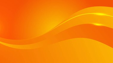 Özet sarı ve turuncu sıcak ton arkaplanı basit eğri çizgileri ışık element vektörü sunum tasarımı için