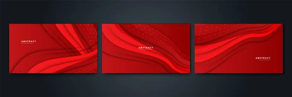 ミニマルな幾何学的な質感の装飾が施された赤い抽象的な背景 — ストックベクタ