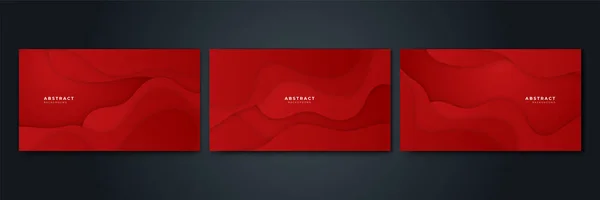 Röd Abstrakt Bakgrund Med Minimalistisk Geometrisk Textur Dekoration — Stock vektor