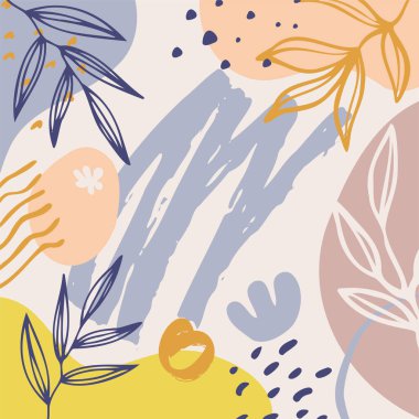 Çiçekli ve geometrik elementlere sahip soyut kare sanat şablonları. Sosyal medya paylaşımları için uygun. Zarif sürekli çizgi çizimi. Asgari düzeyde soyut yaratıcı evrensel sanatsal şablonlar