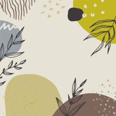 Çiçekli ve geometrik elementlere sahip soyut kare sanat şablonları. Sosyal medya paylaşımları için uygun. Zarif sürekli çizgi çizimi. Asgari düzeyde soyut yaratıcı evrensel sanatsal şablonlar