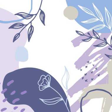 Satış sonrası sosyal medya paketi şablonu prim vektörü, organik renk dizaynı. Sosyal medya paylaşımları, hikâyeler ve fotoğraflar. Metin için alanı olan düzenlenebilir şablonlar. Vektör İllüstrasyonu