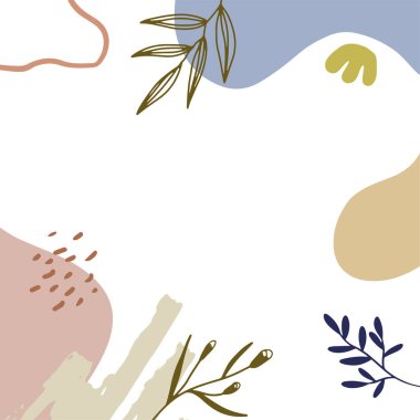 Sosyal ağlar ve vektör illüstrasyonları için modaya uygun bir şablon. Sosyal medya için özgeçmiş tasarla.