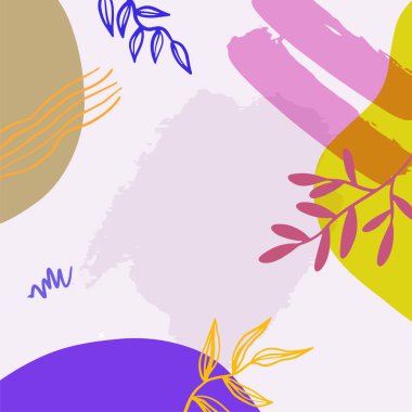 Satış sonrası sosyal medya paketi şablonu premium vektör, organik tasarım pastel renkler. Sosyal medya paylaşımları, hikaye ve özetler. Metin için alanı olan düzenlenebilir şablonlar.