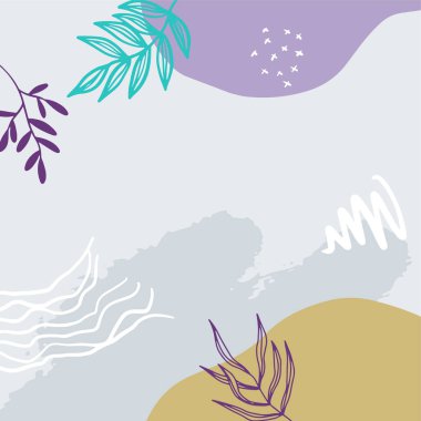 Soyut Instagram sosyal medya hikayesi besleme arkaplan düzeni, web pankartı şablonu. Pembe, çıplak, suluboya vektör dokusu, çerçeve modeli. güzellik, mücevher, moda, kozmetik, düğün, yaz için