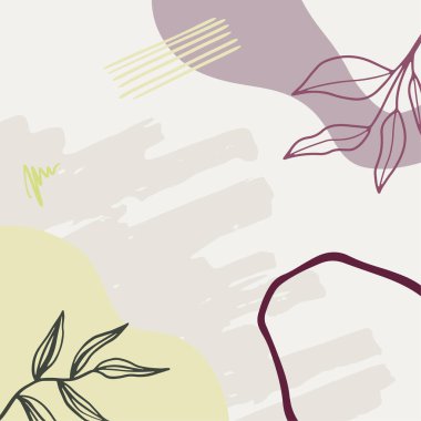 Düzenlenebilir en küçük kare pankart şablonu. Çizgili çizgi şekilli yeşil arkaplan. Sosyal medya paylaşımı, sağlıklı internet reklamları için uygun. Fotoğraf okuluyla vektör illüstrasyonu