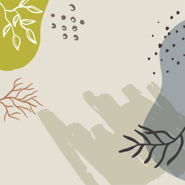 Çiçekli ve geometrik elementli pembe soyut kare şablonlar. Sosyal medya paylaşımları, mobil uygulamalar, afişler tasarımı ve İnternet / İnternet reklamları için elverişli.