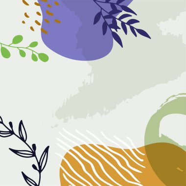 Çiçekli ve geometrik elementli pembe soyut kare şablonlar. Sosyal medya paylaşımları, mobil uygulamalar, afişler tasarımı ve İnternet / İnternet reklamları için elverişli.