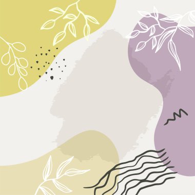 Sosyal medya, dünya tonunun yeşil ve turuncu renkli şablonlarını yayınlıyor. Moda ve yaşam tarzı blog şablonları, web afişleri, broşür tasarımları. Metin ve resimler için kopyalama alanı olan arkaplan.