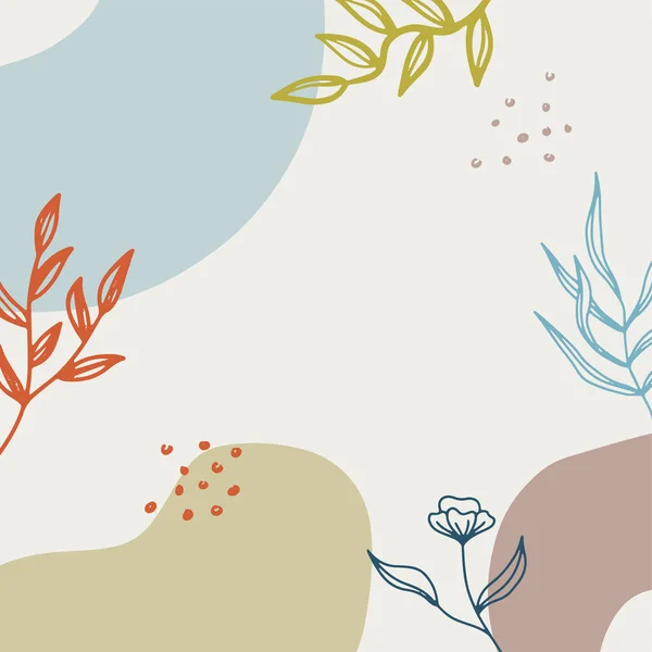 Анотація Квіткових Органічних Форм Фону Сучасні Сучасні Малюнки Рук Векторні — стоковий вектор
