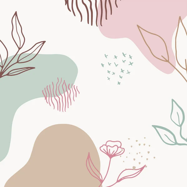 Baner Tło Kreatywny Minimalistyczny Ręka Rysować Ilustracje Kwiatowy Zarys Lilia — Wektor stockowy