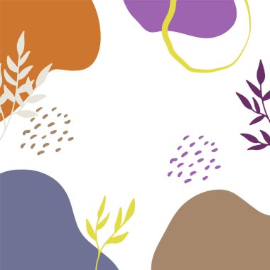 Bahar mevsimi kartviziti çizilmiş güzel çiçekler