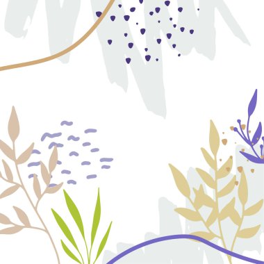 Bahar mevsimi kartviziti çizilmiş güzel çiçekler