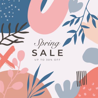 Merhaba bahar çiçeği çerçeve şablonu