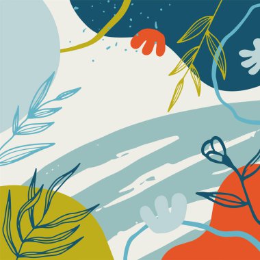 Sosyal medya için kare şablonlar yükle. Vektör soyut şekiller dikey arkaplanlardır. Minimum çiçek arkaplanı