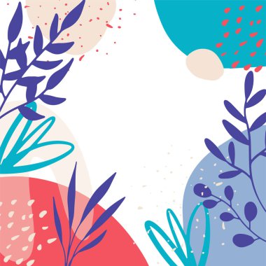 Sosyal medya için kare şablonlar yükle. Vektör soyut şekiller dikey arkaplanlardır. Minimum çiçek arkaplanı