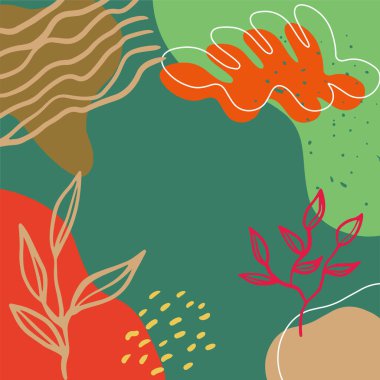 Tropik altın yapraklar vektör illüstrasyon seti. Egzotik lüks altın palmiye yaprağı, tropik yaz adasının asgari yeşilliği, sosyal medya hikayeleri için dikey çiçek şablonu