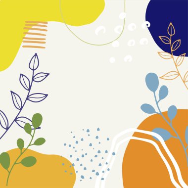 Sosyal ağlar ve vektör illüstrasyonları için modaya uygun bir şablon. Sosyal medya için özgeçmiş tasarla.