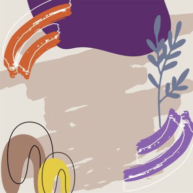 Sosyal ağlar ve vektör illüstrasyonları için modaya uygun bir şablon. Sosyal medya için özgeçmiş tasarla.