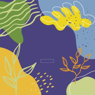 Sosyal ağlar ve vektör illüstrasyonları için modaya uygun bir şablon. Sosyal medya için özgeçmiş tasarla.