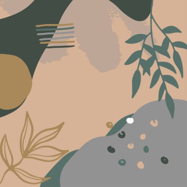 Metin için kopya alanı olan asgari moda tarzında soyut yaratıcı arkaplan vektörü - sosyal medya postası için tasarım şablonları - basit, şık ve minimal duvar kağıdı tasarımları