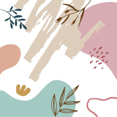 Kesilmiş kağıt, çiçek egzotik tropikal unsurlar, palmiye yaprakları ile trendy yaratıcı kartların Vektör koleksiyonu