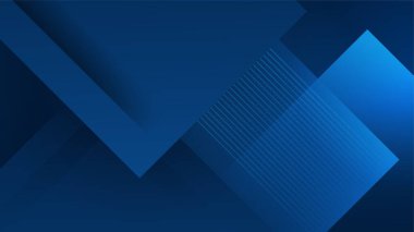 Koyu mavi zemin üzerinde altın çizgi eğrisi olan soyut mavi katman lüks arka plan.