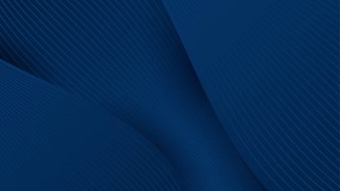 Modern koyu mavi 3D arka plan. Siyah gölge biçimi grafik tasarım ögesinin kombinasyonuyla soyut 3d koyu mavi arkaplan