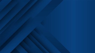 Mavi üçgen katman geometrik mavi ışık efekti ile koyu mavi arkaplan üzerinde metin için boşluk.