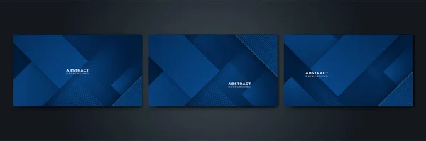 Abstrakt Mörkblå Bakgrund Med Prickar Mönster Vektor Design Teknik Tema — Stock vektor