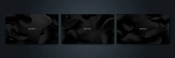 Fond Sombre Abstrait Couleurs Noires Grises — Image vectorielle