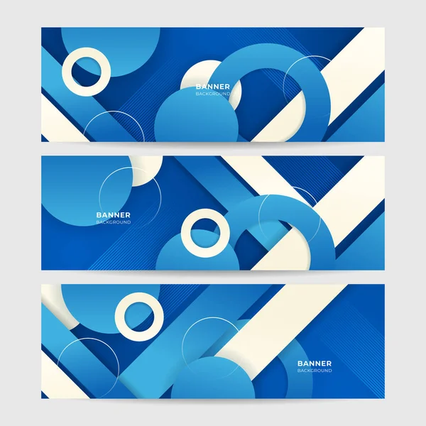 Abstract Blue Colorful Polygon Banner Design Template — стоковый вектор