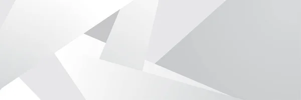 創造的なデザインと光沢のあるラインと現代的なエレガントなホワイトグレーのバナーの背景 — ストックベクタ