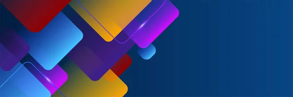 Diseño Encabezado Banner Del Sitio Web Con Fondo Geométrico Abstracto — Archivo Imágenes Vectoriales