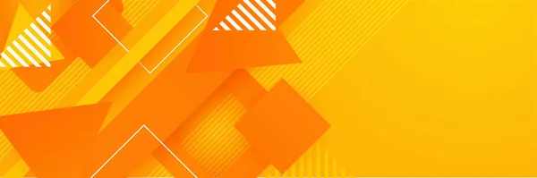 Fondo Banner Naranja Mínimo Abstracto Con Conceptos Geométricos Creativos Degradado — Archivo Imágenes Vectoriales